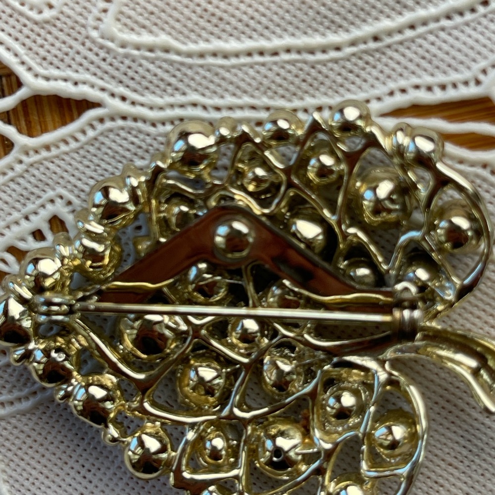 Beautiful vintage sparkly aurora borealis brooch with adjustable pin back - Picture 4 of 9